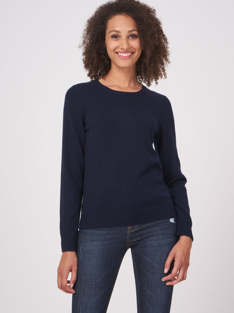 REPEAT - Cashmere Crew Neck Sweater - Night