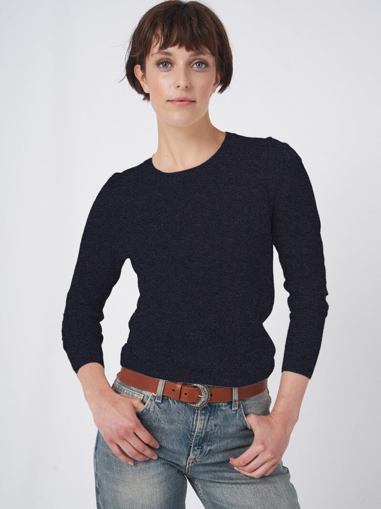 REPEAT - Basic Organic Cashmere Sweater - Dark Navy