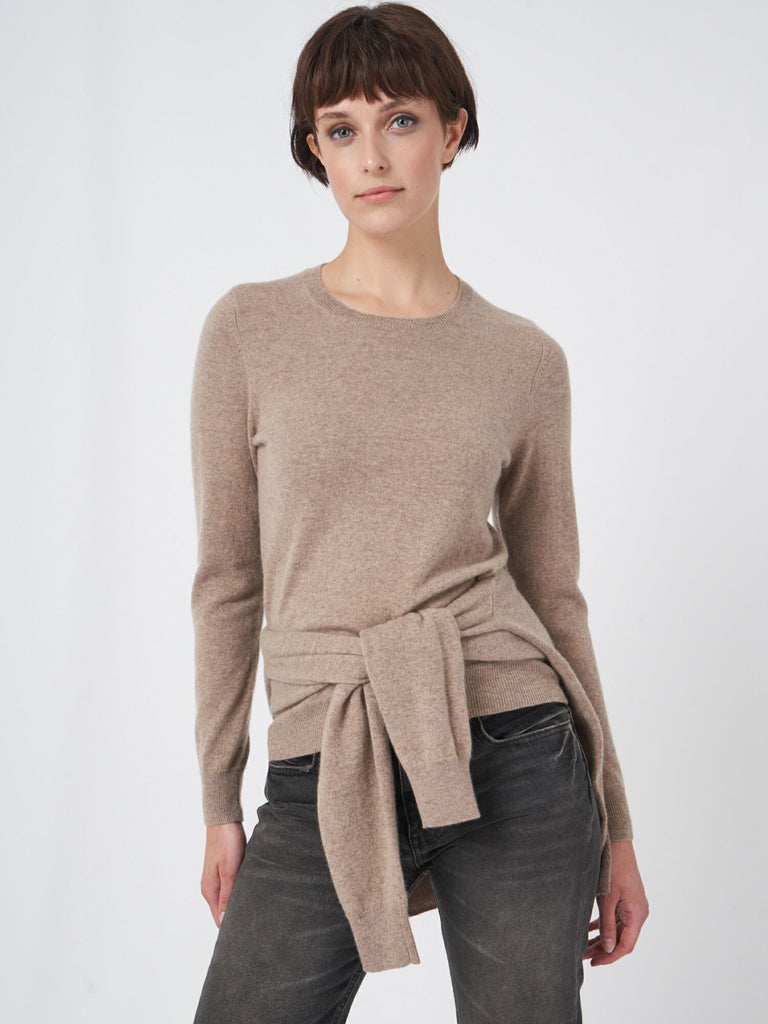 REPEAT - Basic Organic Cashmere Sweater - Sand