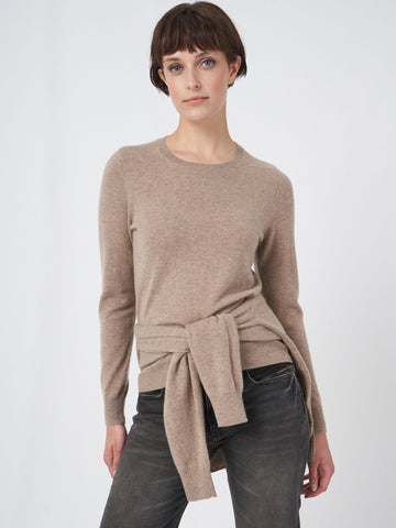 REPEAT - Basic Organic Cashmere Sweater - Sand