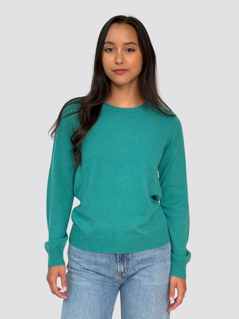 REPEAT - Basic Organic Cashmere Sweater - Lagoon