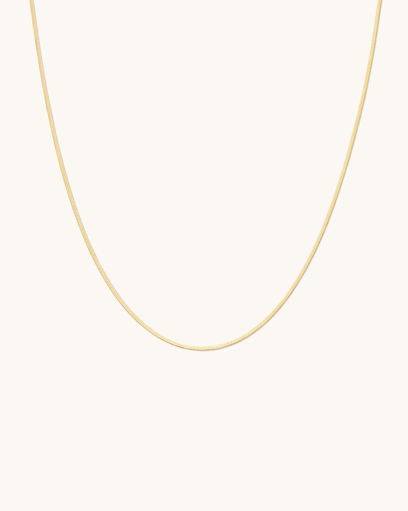 Herringbone Chain Necklace – 10k Gold – Another Shop
