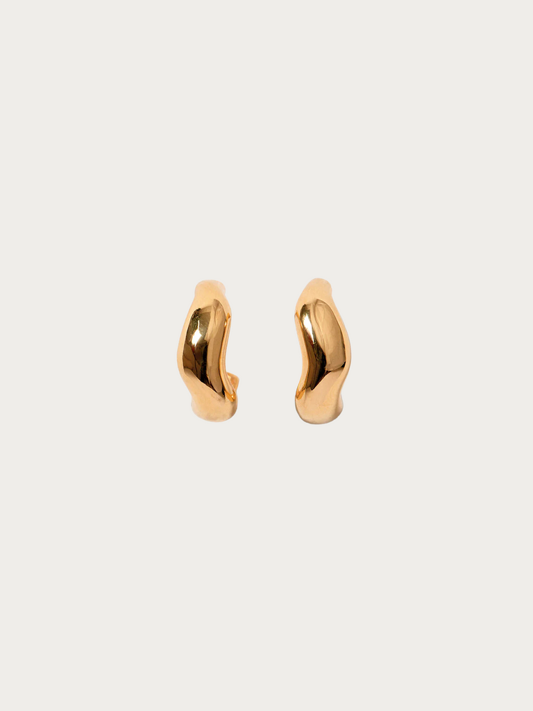 Vimeria - Ripple Hoops - Gold Vermeil
