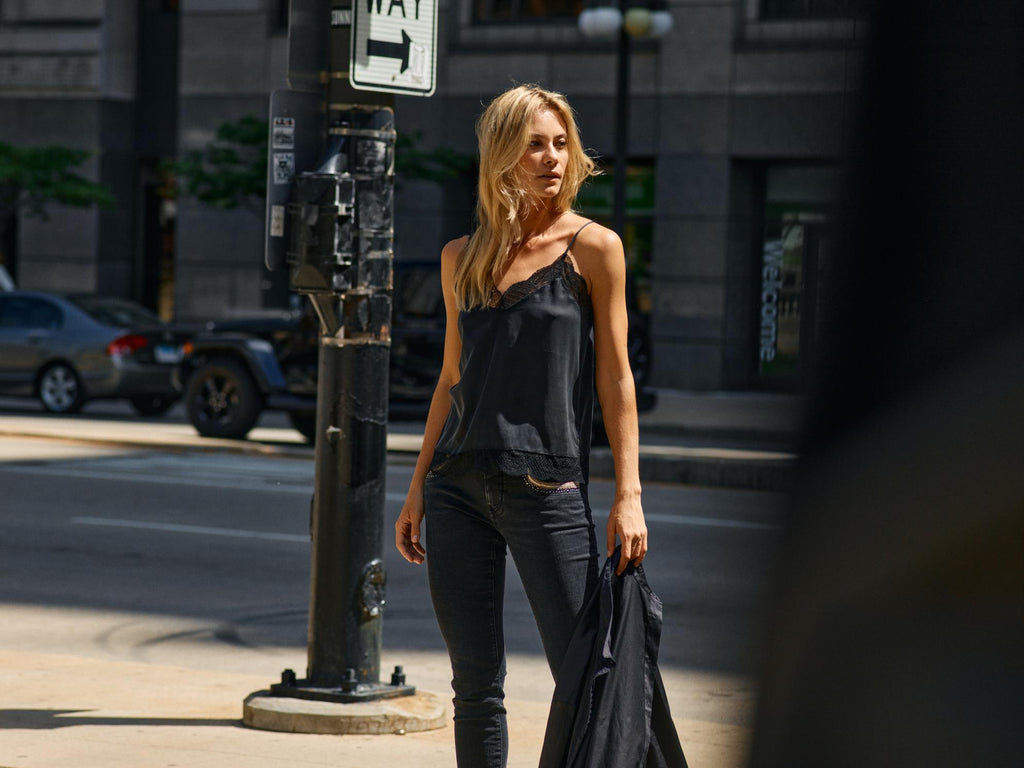 Mos Mosh - Ditte Silk Lace Singlet -