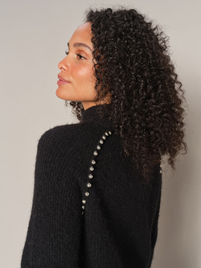 Mos Mosh - Zora Bead High Neck Sweater -
