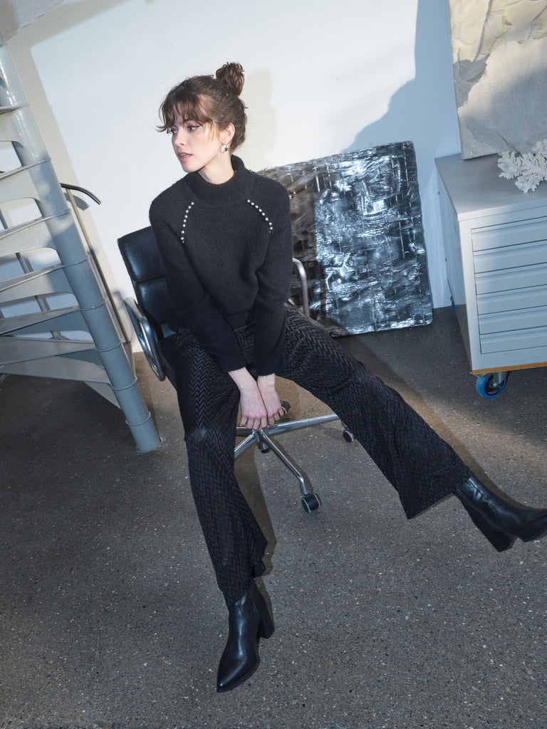 Mos Mosh - Zora Bead High Neck Sweater -