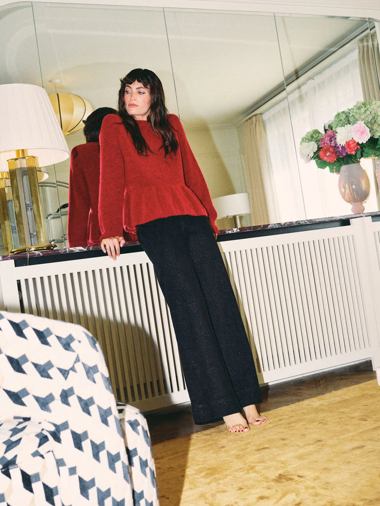 Mos Mosh - Thora O-Neck Frill Knit -