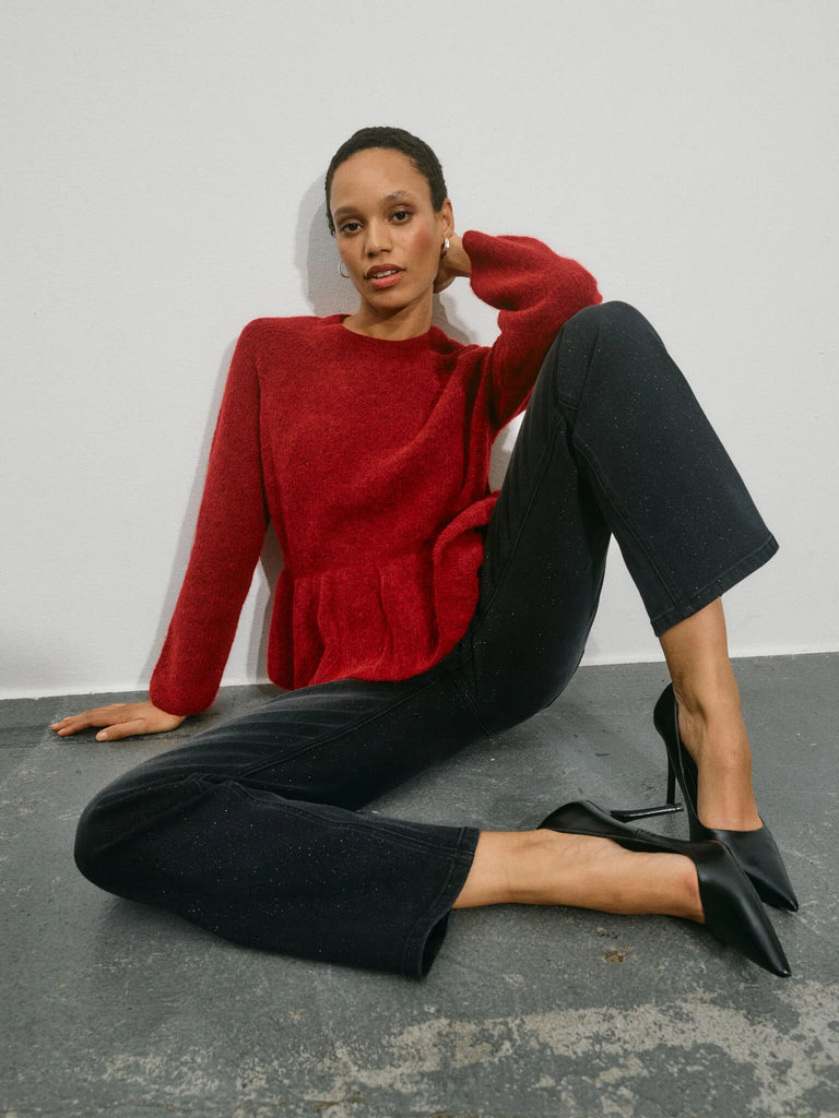 Mos Mosh - Thora O-Neck Frill Knit -