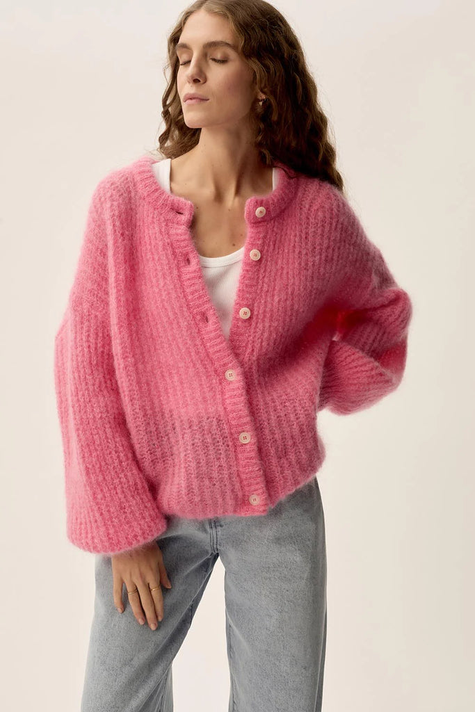 Des Petits Hauts - Alma Cardigan - Raspberry