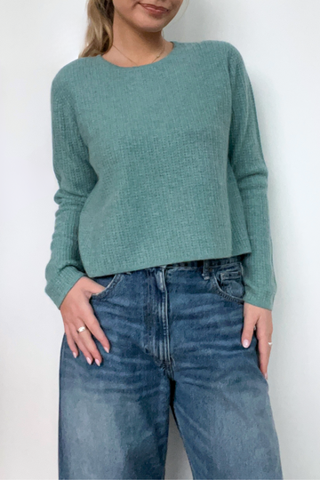 REPEAT - Organic Cashmere Sweater - Aqua