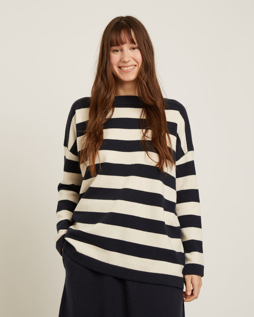 Naif - Maidele Wool Sweater - Ink Milk