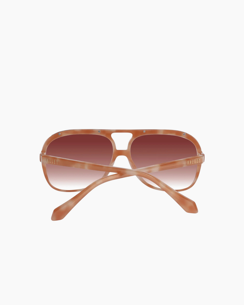 VALLEY Eyewear - Bang Bang Sunglasses – Pastel Tort w. Gold Metal / Dark Orange Gradient Lens -