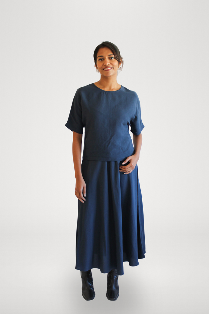 Sattva by Sarah - Long Skirt - Navy