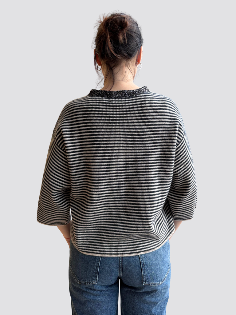 REPEAT - Knit Stripe Cardigan -