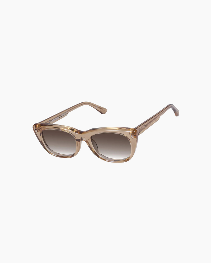 VALLEY Eyewear - Tomahawk Sunglasses – Dark Champagne w Gold Metal / Brown Gradient Lens -