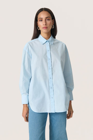 Soaked in Luxury - Jani Poplin Shirt - Nantucket Breeze