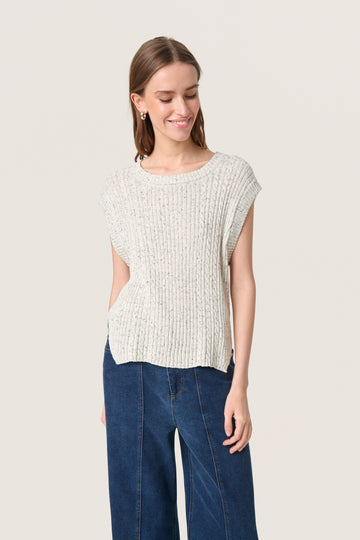 Soaked in Luxury - Nymphadora Knit Vest - Broken White