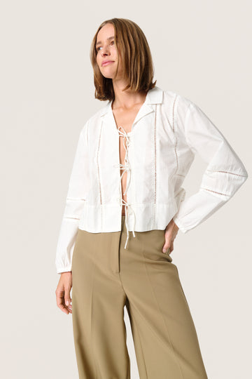 Soaked in Luxury - Calico Blouse - Broken White