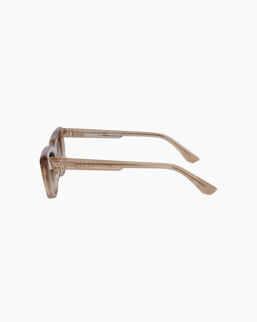 VALLEY Eyewear - Tomahawk Sunglasses – Dark Champagne w Gold Metal / Brown Gradient Lens -