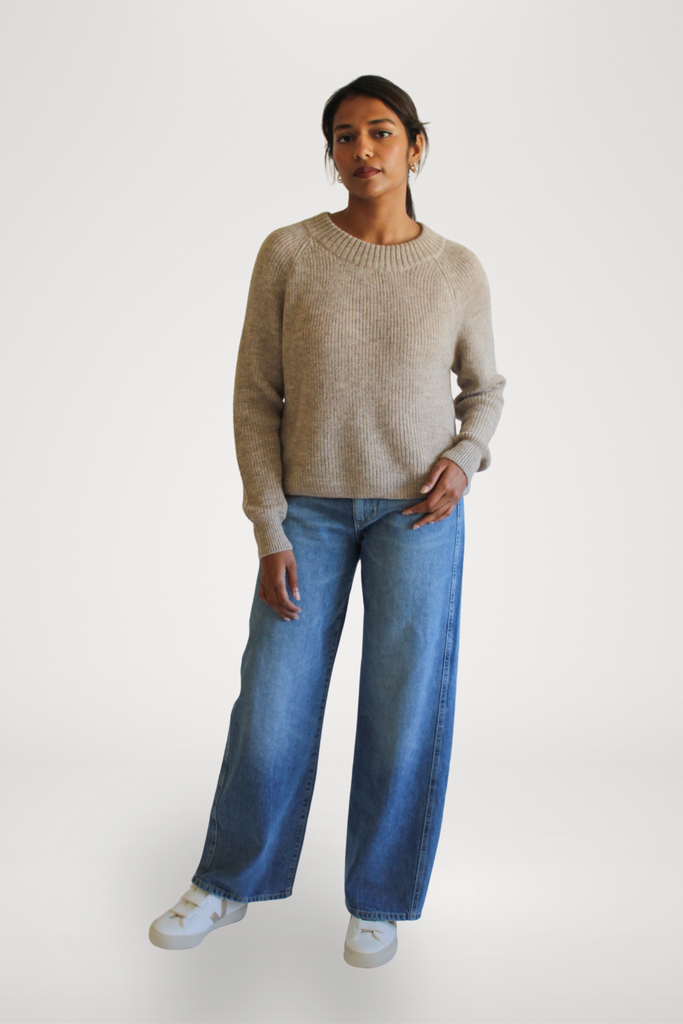 Sattva by Sarah - Cozy Crew Crop Sweater -