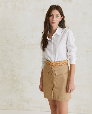 Yerse - Woven Raffia Belt - Natural