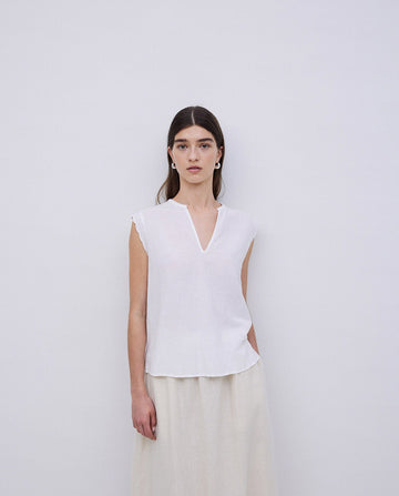 Yerse - Claudie Tank - White