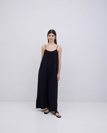 Yerse - Camelia Cotton Dress - Black