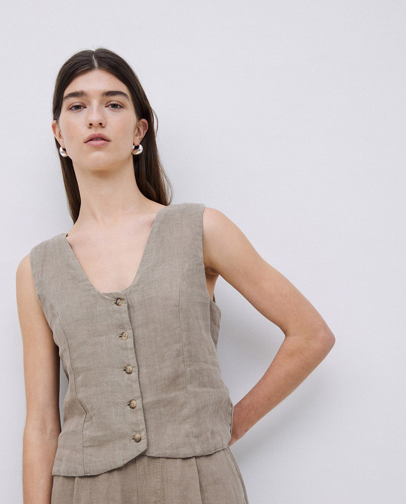 Yerse - Portofino Linen Vest -
