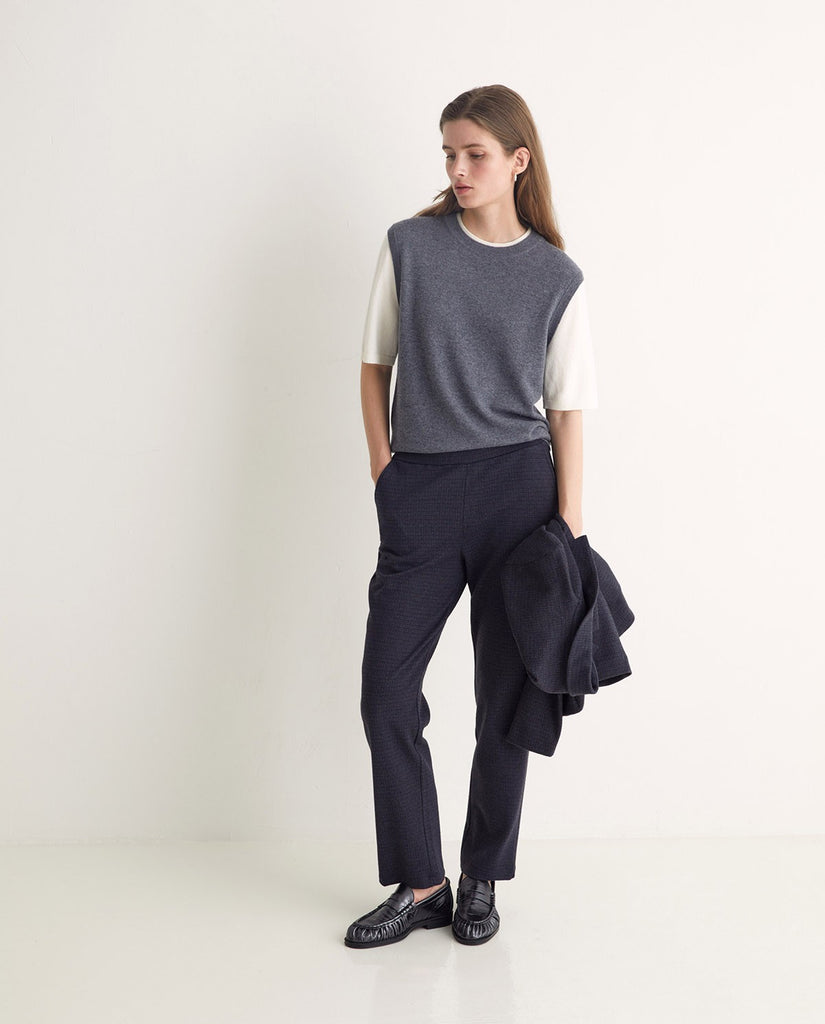 Yerse - Jacquard Straight Trousers -