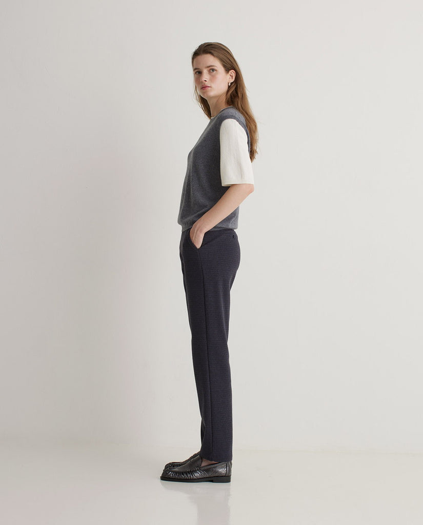 Yerse - Jacquard Straight Trousers -