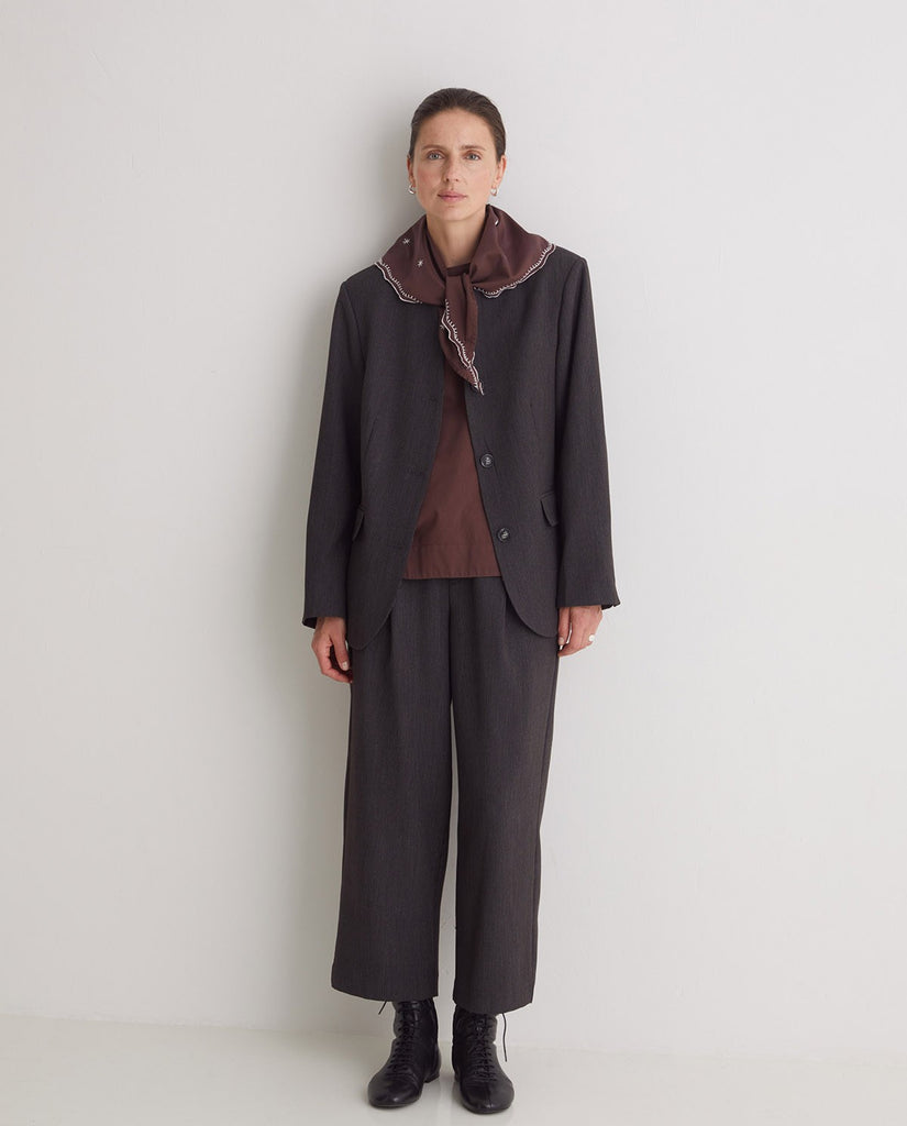 Yerse - Barrel Leg Stripe Trousers -