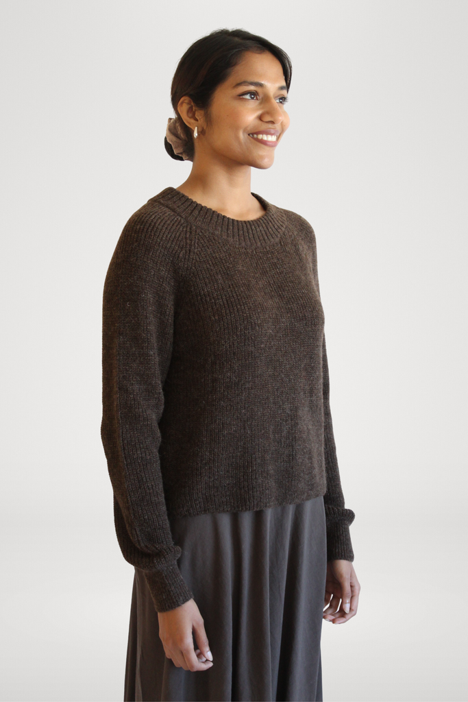 Sattva by Sarah - Cozy Crew Crop Sweater -