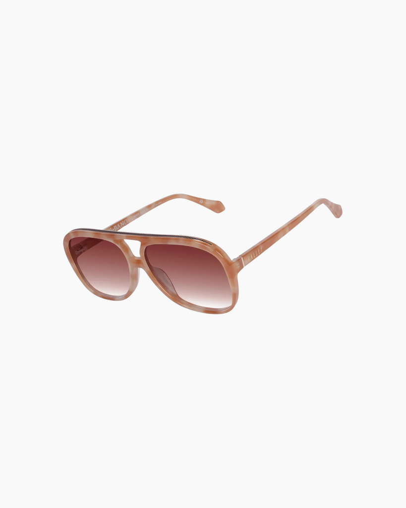 VALLEY Eyewear - Bang Bang Sunglasses – Pastel Tort w. Gold Metal / Dark Orange Gradient Lens -
