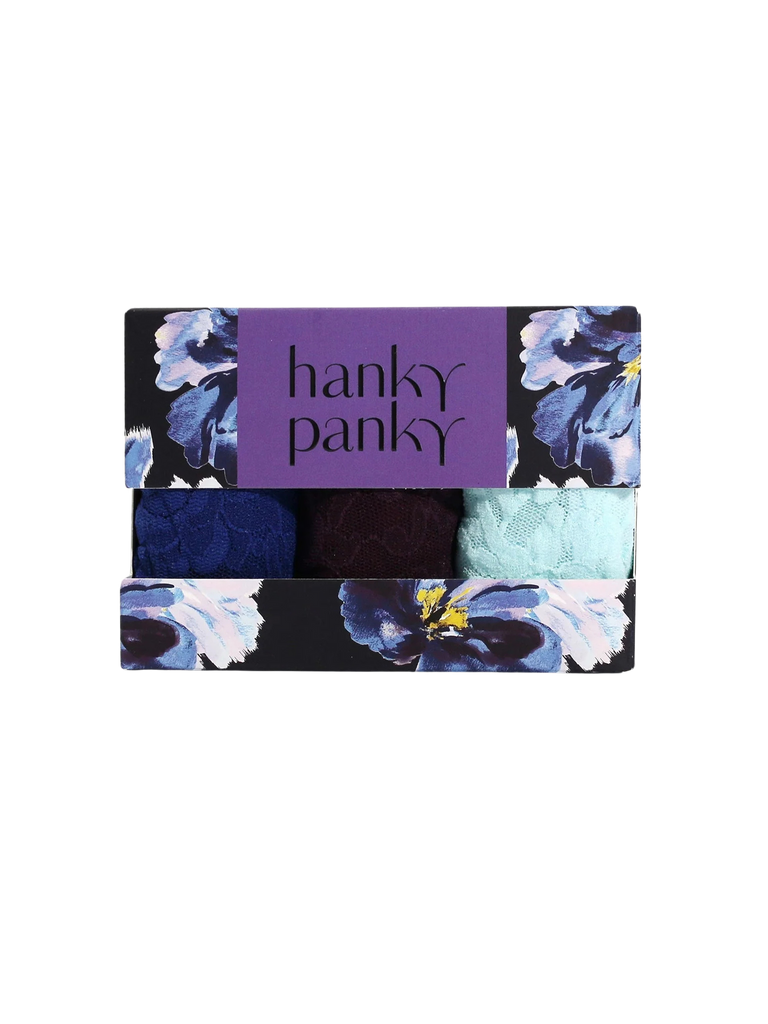 Hanky Panky - Original Rise Thong – Multi 3 Pack - Blue Multi