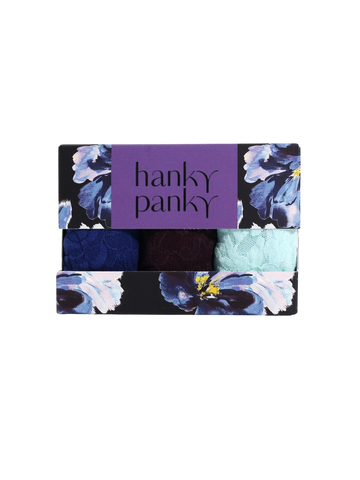 Hanky Panky - Original Rise Thong – Multi 3 Pack - Blue Multi