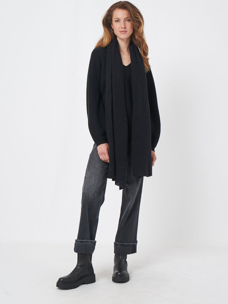 REPEAT - Organic Cashmere Scarf – Black -