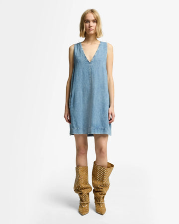 7 for all mankind - V-Neck Denim Dress - Arizona