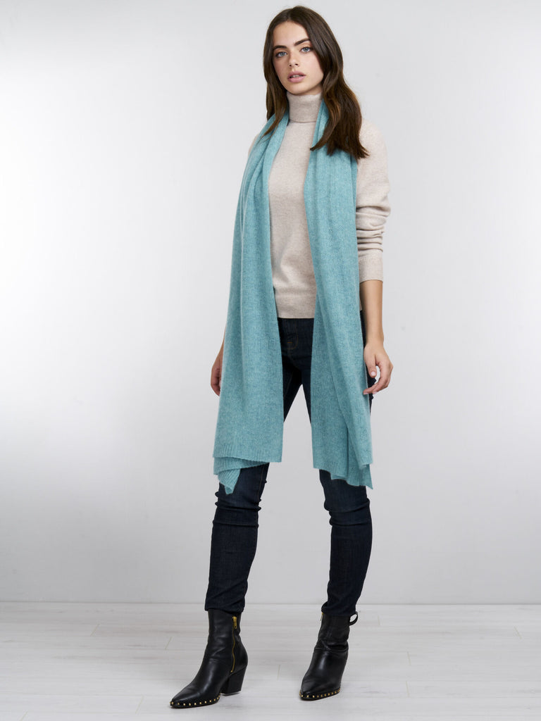 REPEAT - Organic Cashmere Scarf – Aqua -