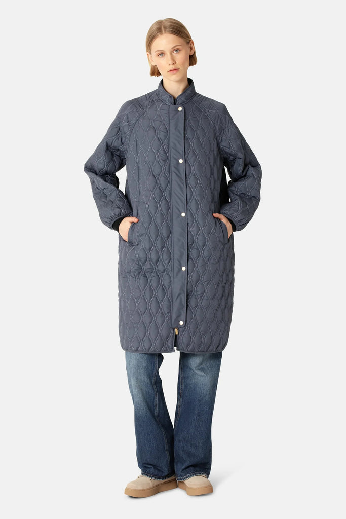 Ilse Jacobsen - Long Quilt Jacket - Ombre Blue