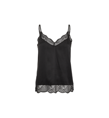 Mos Mosh - Ditte Silk Lace Singlet - Black