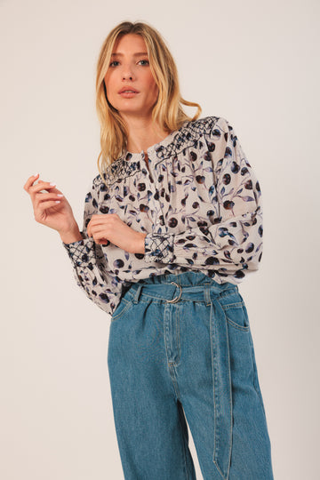 INDI&COLD - Smock Detail Blouse - Evening