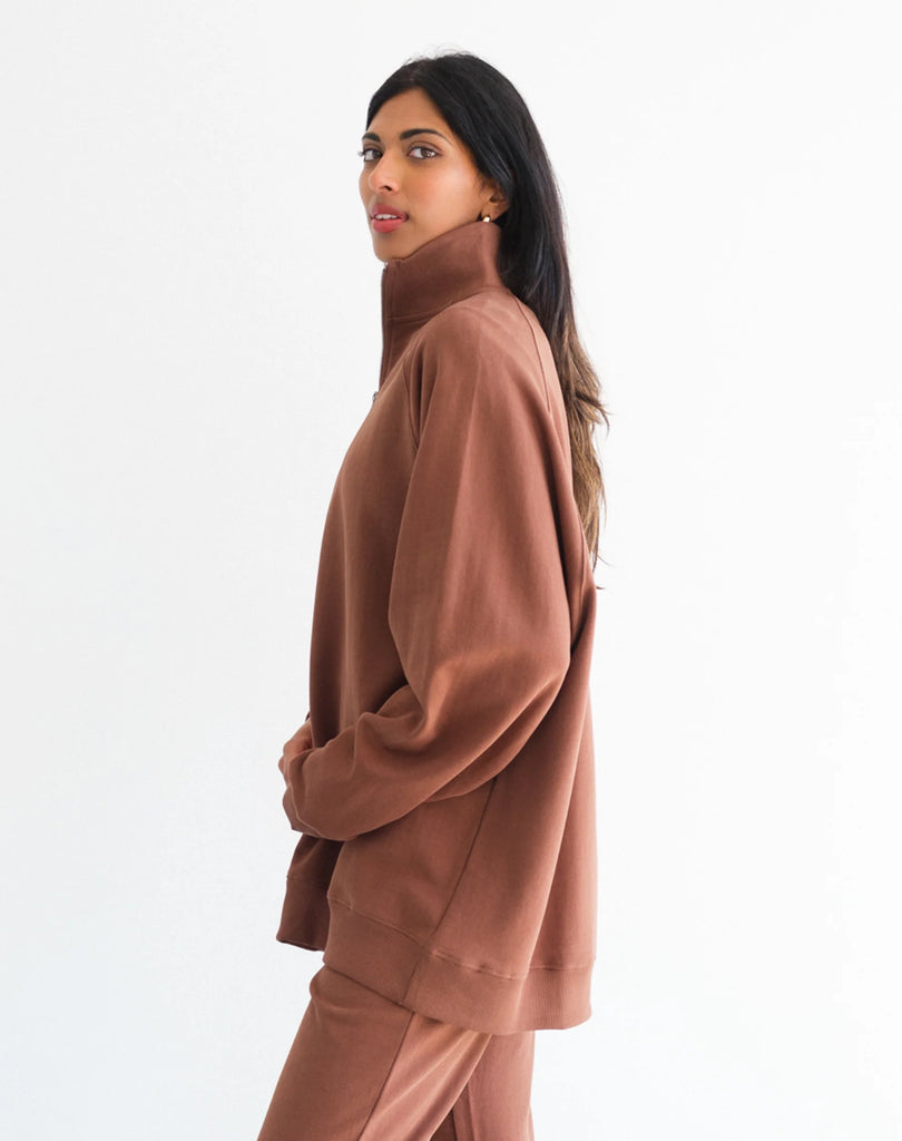 BRUNETTE The Label - 1/2 Zip NYBF Sweatshirt -