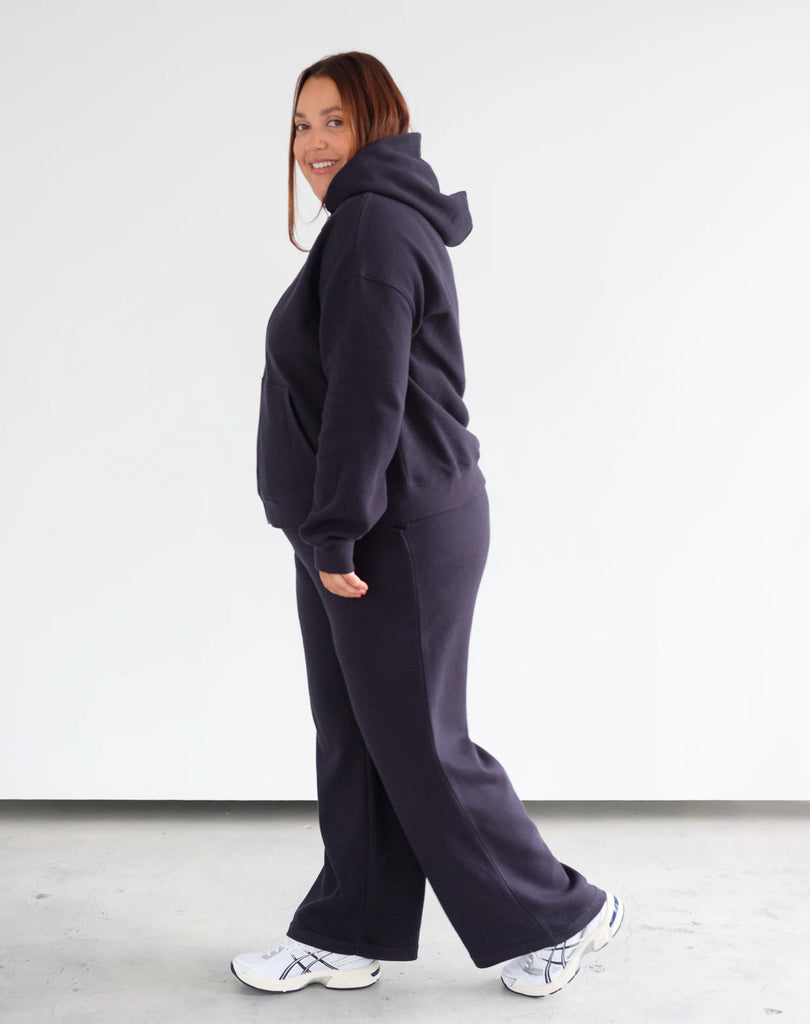 BRUNETTE The Label - Waffle Full Zip Hoodie -