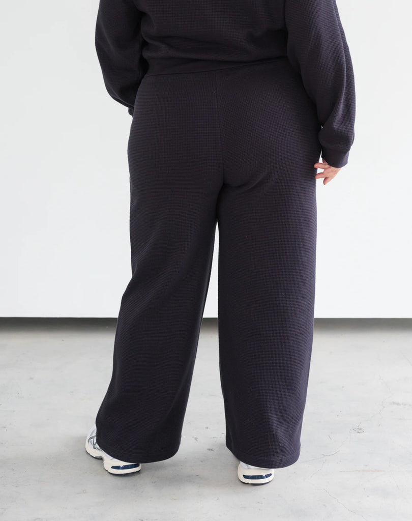 BRUNETTE The Label - Waffle Wide Leg Pant -