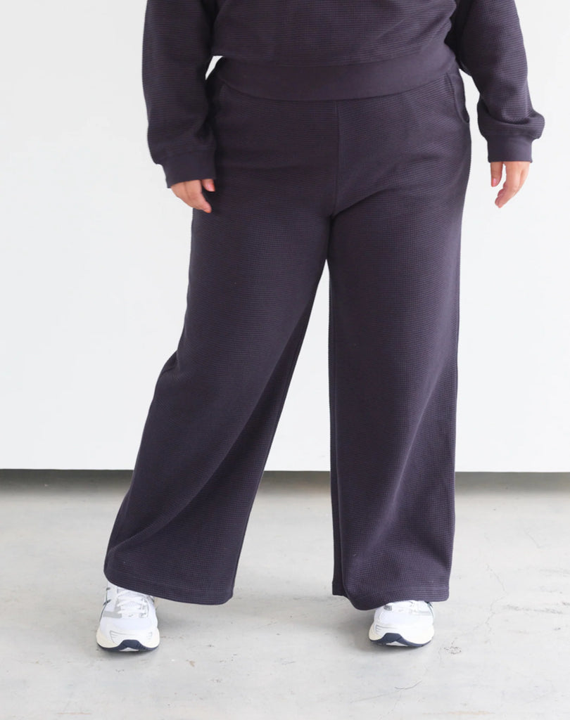 BRUNETTE The Label - Waffle Wide Leg Pant -