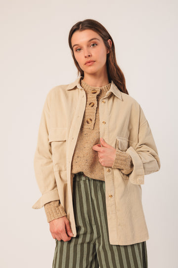 INDI&COLD - Cotton Corduroy Shirt - Cream