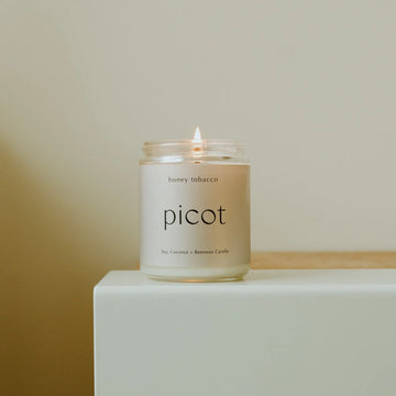 Picot - Coconut Wax Candle - Honey Tobacco 8 oz