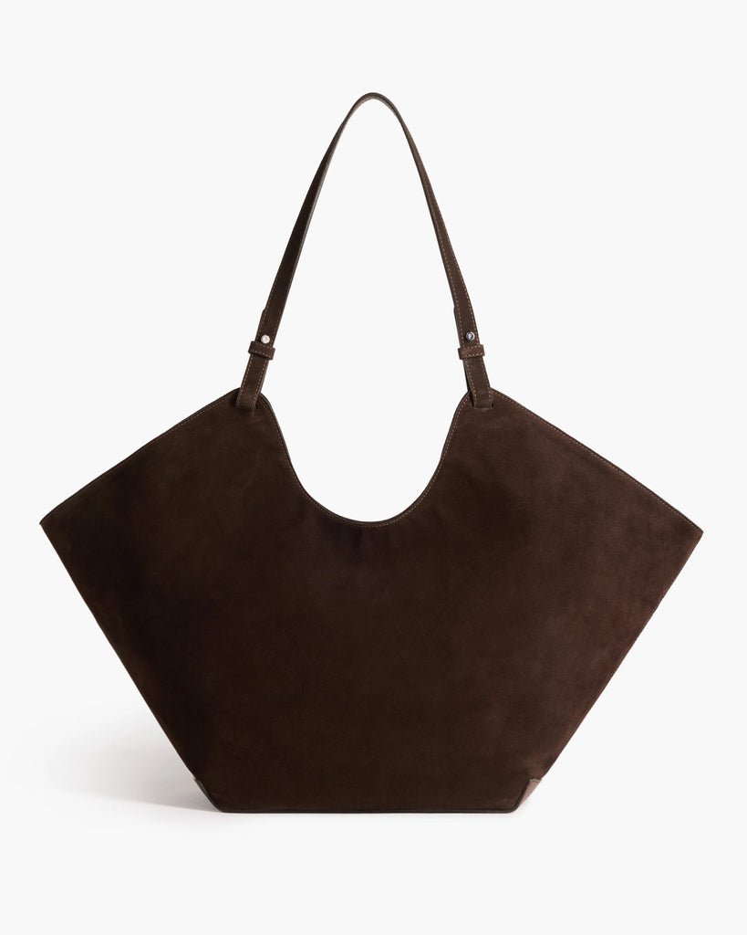 Flattered - Dahlia Tote Bag – Suede Chocolate -