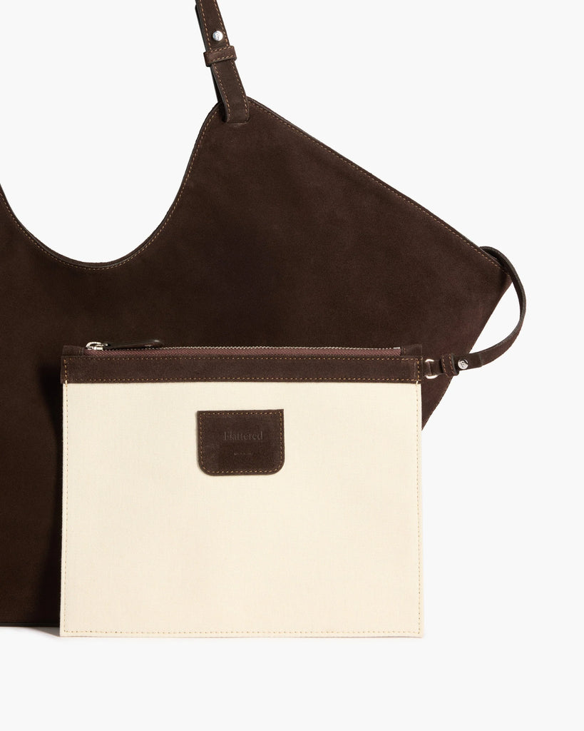 Flattered - Dahlia Tote Bag – Suede Chocolate -
