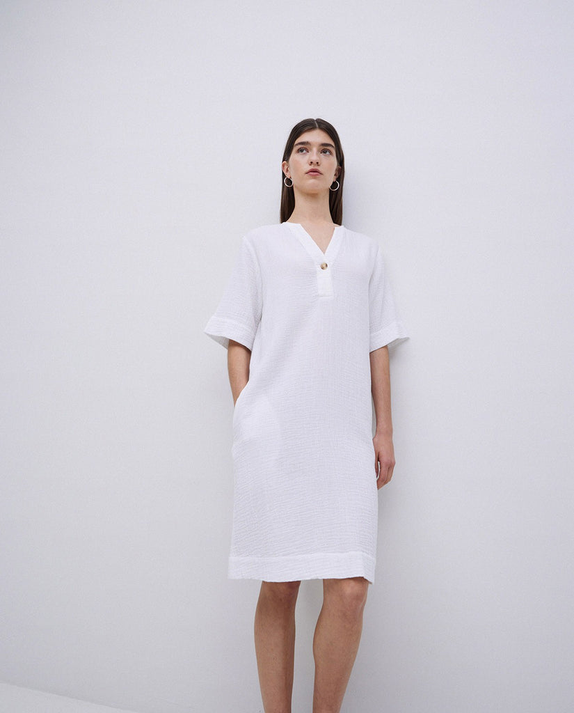 Yerse - Camelia T-Shirt Dress - White